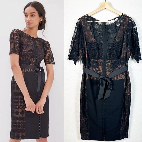 Anthropologie Dresses & Skirts - Beguile by Byron Lars Anthropologie NWT Carissima Sheath Dress in Black Size 14